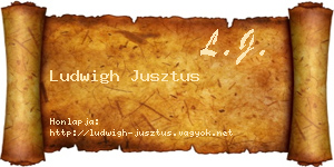 Ludwigh Jusztus névjegykártya